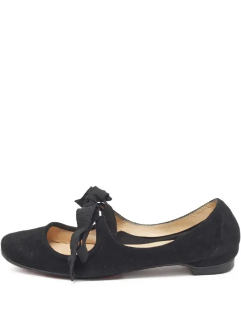 Christian Louboutin Pre-Owned suede ballet flats Black 1026501