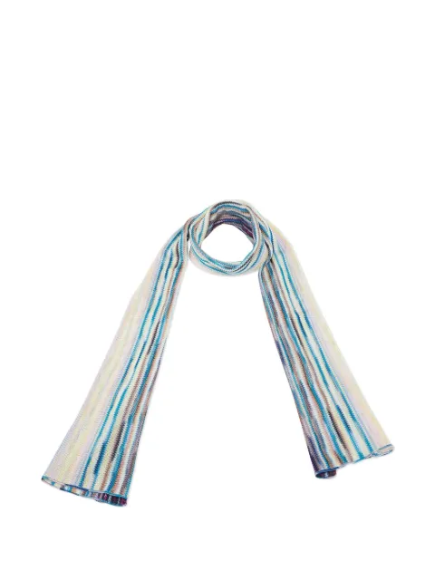 Missoni Pre-Owned striped knit scarf Blue 1011808