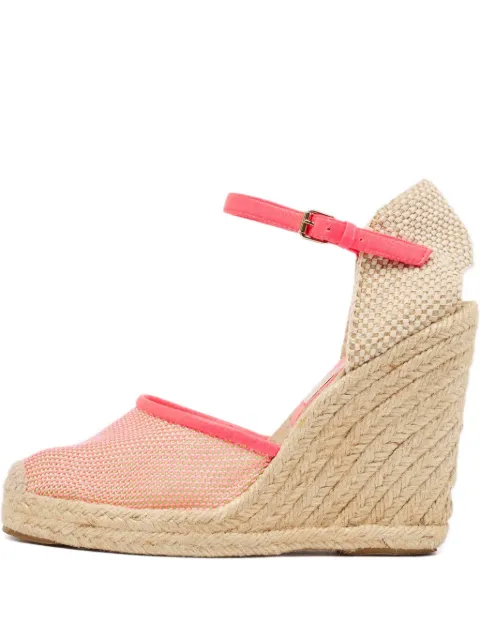 Stella McCartney Pre-Owned 110mm wedge-heel espadrilles Pink 1000148