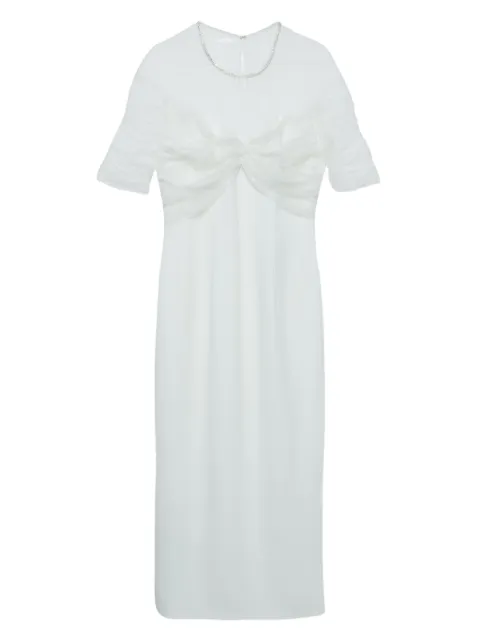 Jenny Packham pre-owned ruched-bodice dress White 920229