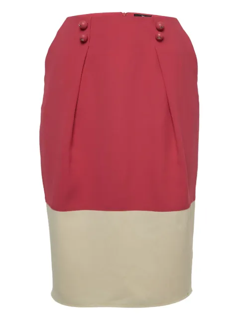 Elisabetta Franchi pre-owned contrast-panel pencil skirt Pink 921077