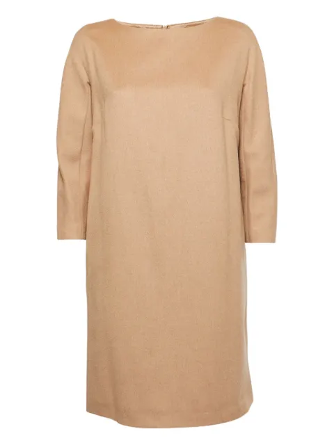 Max Mara long sleeve shift dress Neutrals 792218