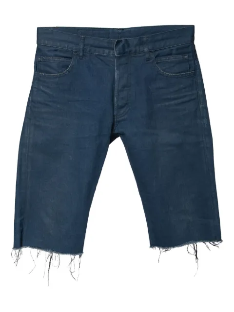Balmain Pre-Owned frayed denim shorts Blue 626196
