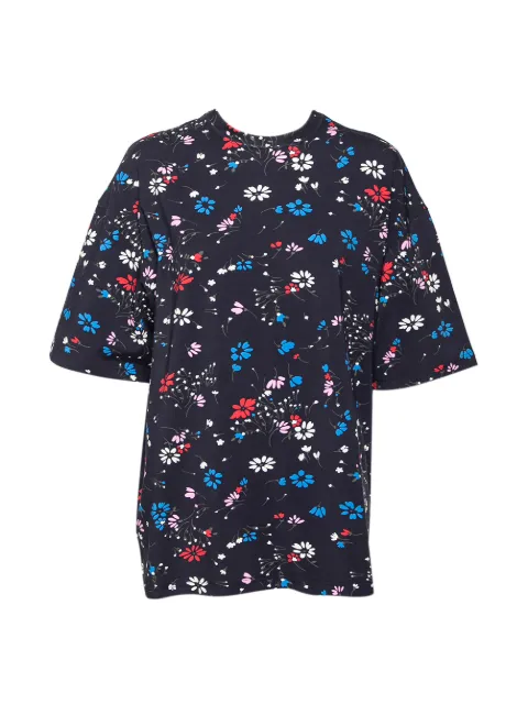 Balenciaga Pre-Owned 2024 floral-print cotton T-shirt Blue 591891