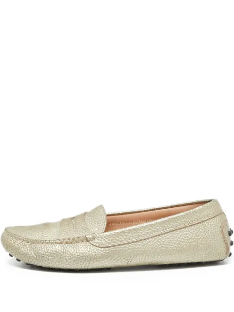 Tod's Vintage Pre-Owned leather loafers Gold 630990