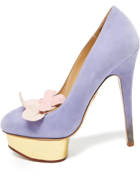 Charlotte Olympia 140mm Dolly leather pumps Purple 648198
