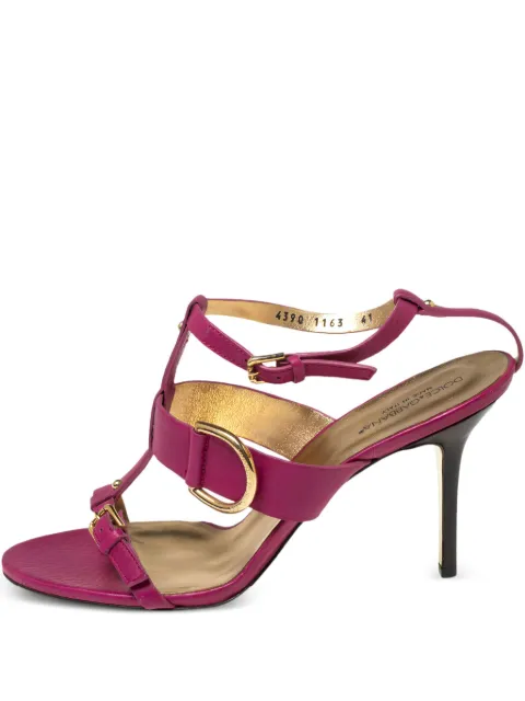 Dolce & Gabbana Pre-Owned 90mm leather sandals Pink 569819