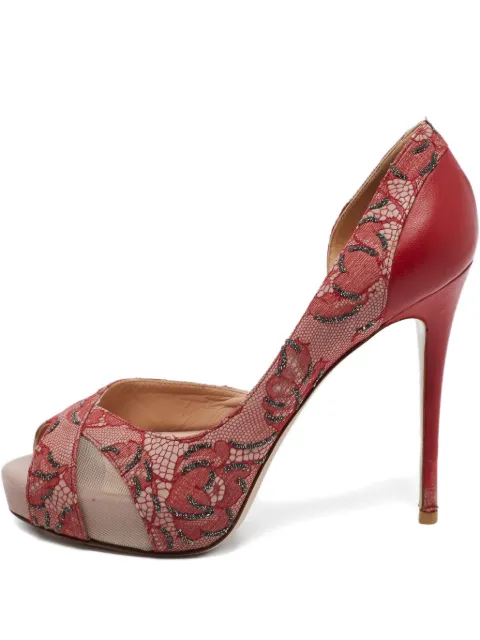 Valentino Garavani Pre-Owned 115mm lace pumps Red 735616