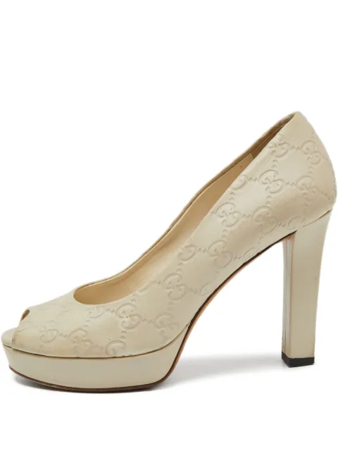Gucci Pre-Owned leather heeled pumps Neutrals 640044