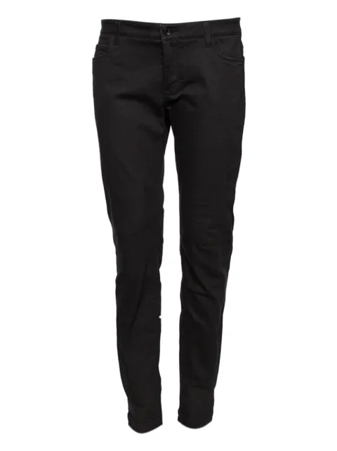 Dolce & Gabbana Pre-Owned stretch-cotton trousers Black 487227