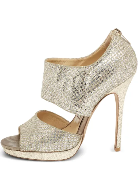 Jimmy Choo Pre-Owned 120mm embellished sandals Gold 638035