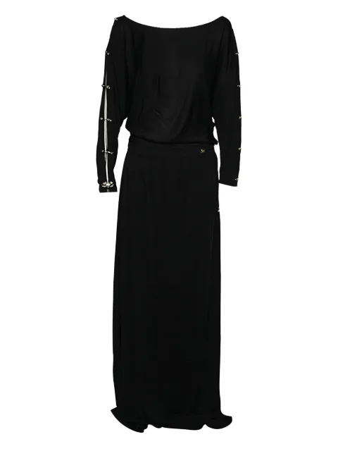 Roberto Cavalli Vintage pre-owned metal link sleeve dress Black 541656