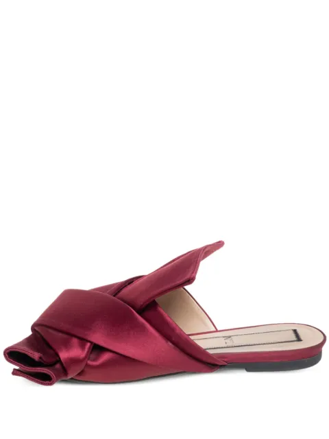 Nº21 pre-owned satin bow-detail sandals Red 504786