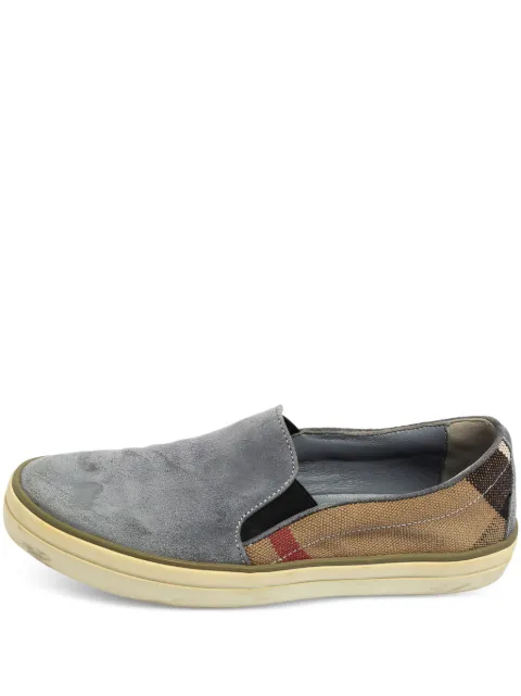 Burberry Pre-Owned suede slip-on sneakers Blue 554670