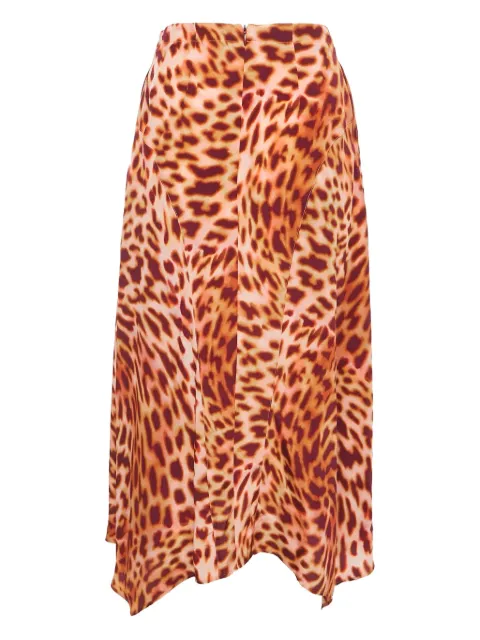 Stella McCartney Pre-Owned leopard-print midi skirt Pink 1129682