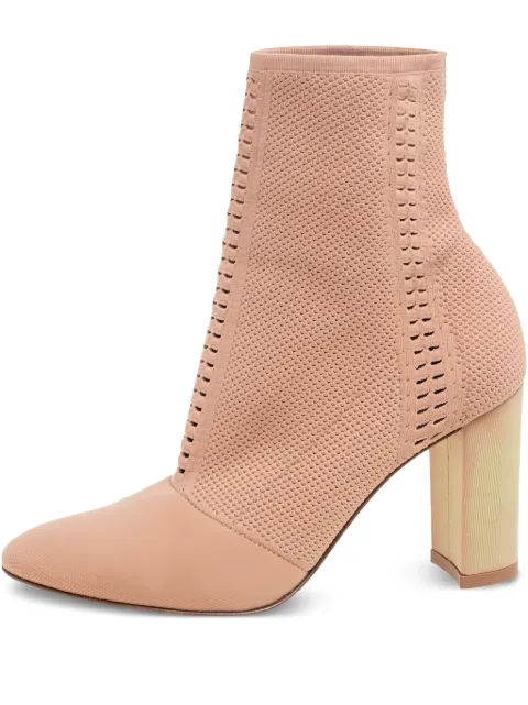 Gianvito Rossi pre-owned 90mm Thurlow perforated ankle boots Neutrals 515253