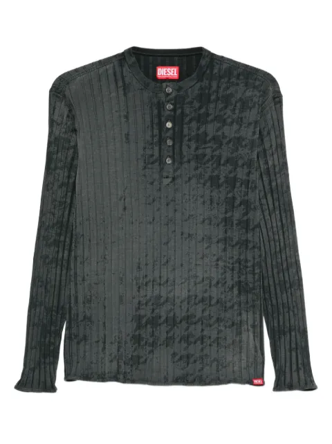 Diesel buttoned ribbed t-shirt Grey A215890QKBU02A