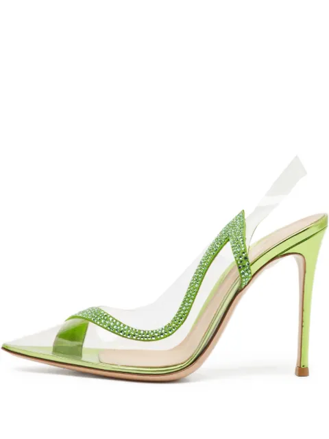 Gianvito Rossi 110mm pointed-toe heeled pumps Green 1124716
