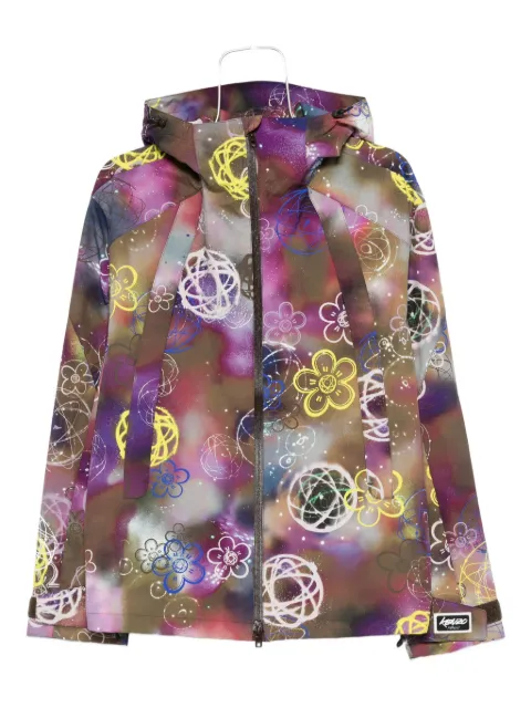 Kenzo floral-print hooded jacket Green FF65BL1779ND