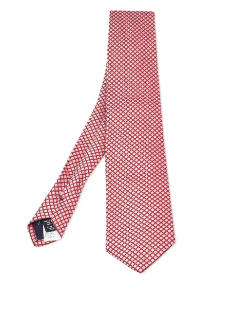 BOSS diamond-patterned tie Red 1125214