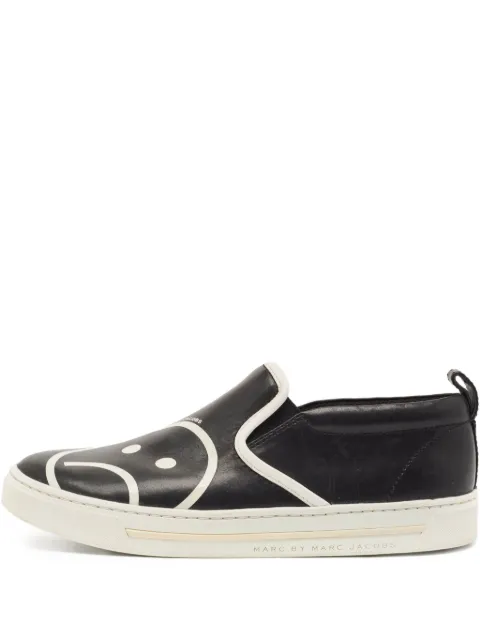 Marc Jacobs Vintage leather slip-on sneakers Black 1129146