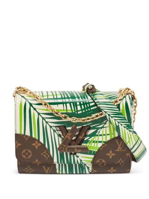 Louis Vuitton Pre-Owned palm-print leather shoulder bag Green 1114352