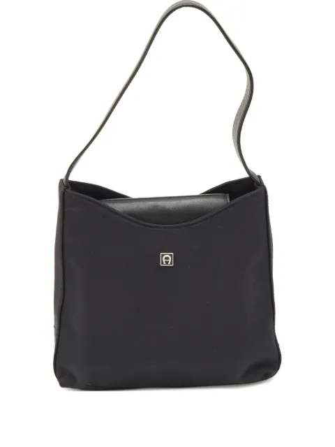 Aigner Vintage leather shoulder bag Black 1110412