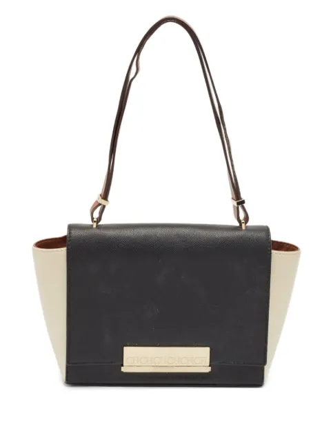 Carolina Herrera Vintage pre-owned leather flap bag Black 1109338