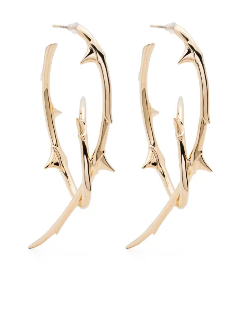 Shaun Leane sterling silver Rose Thorn hoop earrings Gold RT029YVNAEOS