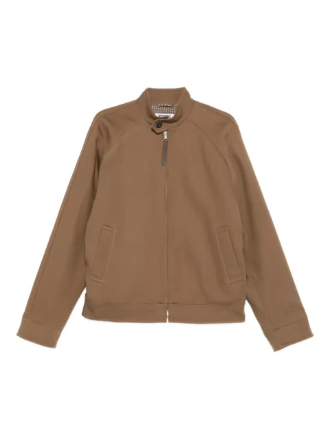 Moschino zip-fastenning bomber jacket Brown A06155215