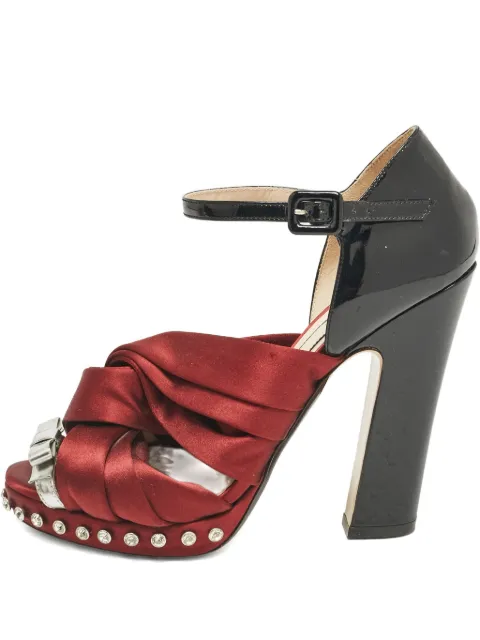 Nº21 pre-owned 120mm knotted sandals Red 1054752