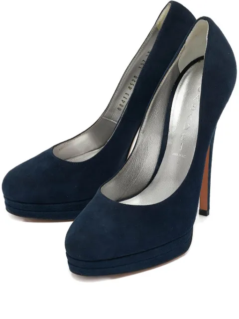 Casadei Vintage pre-owned 145mm platform pumps Blue 1090118