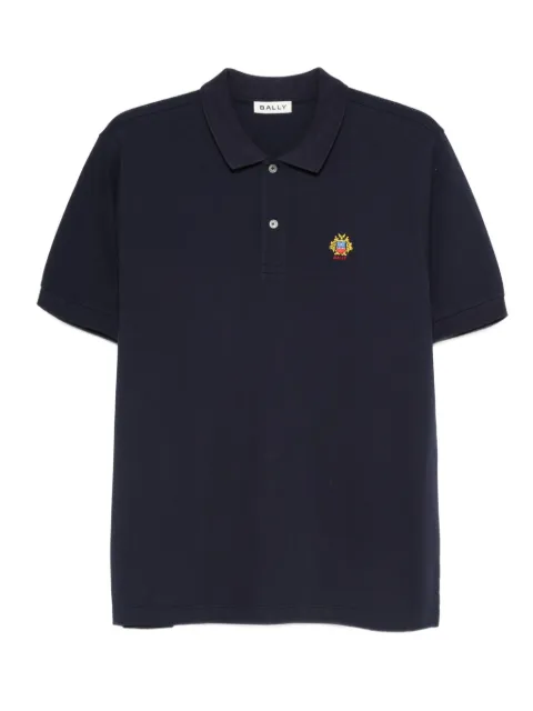 Bally logo-patch polo shirt Blue MJE06NCO449
