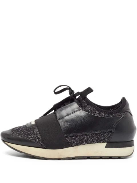 Balenciaga Pre-Owned Race Runners sparkle-embellished sneakers Black 1035026