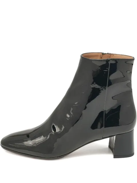 Aquazzura 50mm patent-leather block-heel boots Black 1050678