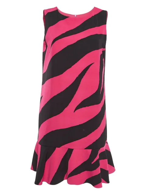 Moschino Pre-Owned zebra-print mini dress Pink 1044380