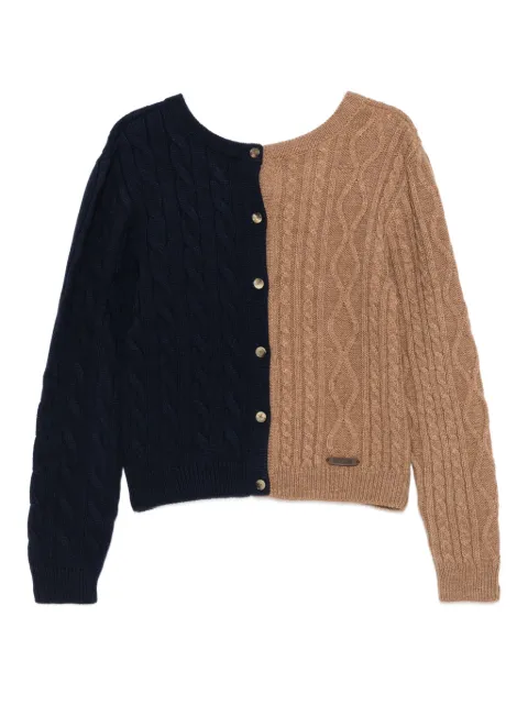 Moschino cable-knit cardigan Brown A09125504