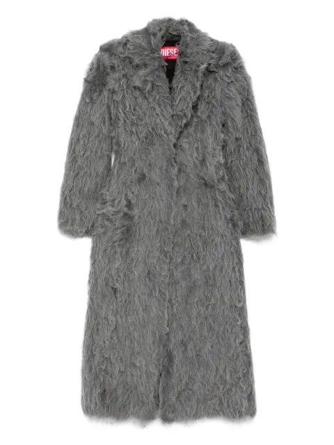 Diesel W-Glamo-R1 fleece coat Grey A184650KIBM