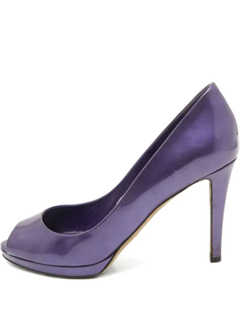 Sergio Rossi Vintage pre-owned 105mm patent-finish pumps Purple 941206