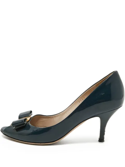 Ferragamo Pre-Owned 100mm Vara pumps Blue 917971