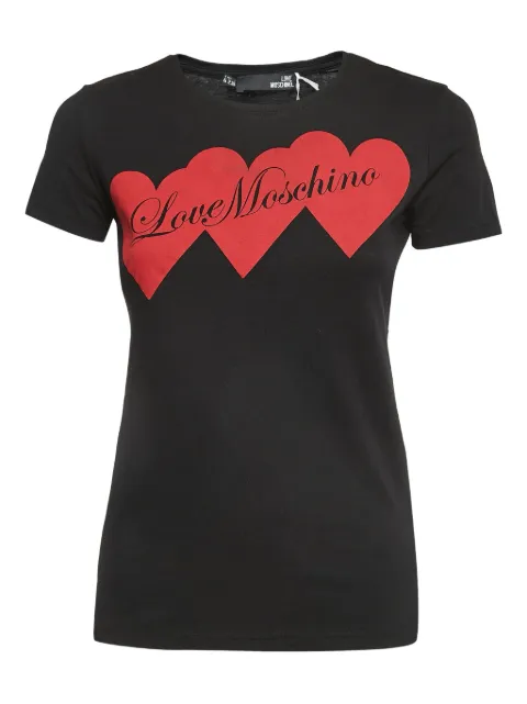 Moschino Pre-Owned Heart-motif T-shirt Black 898828