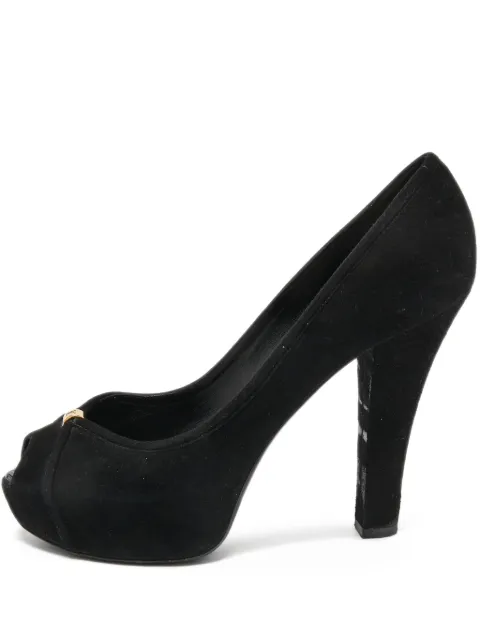 Louis Vuitton Pre-Owned 120mm peep-toe pumps Black 752367
