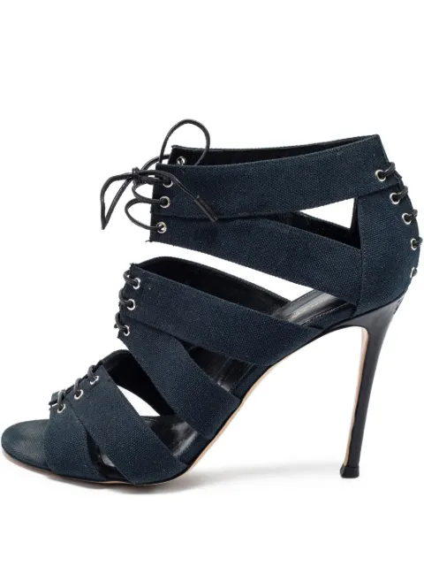 Gianvito Rossi 110mm lace-up strappy sandals Blue 686837