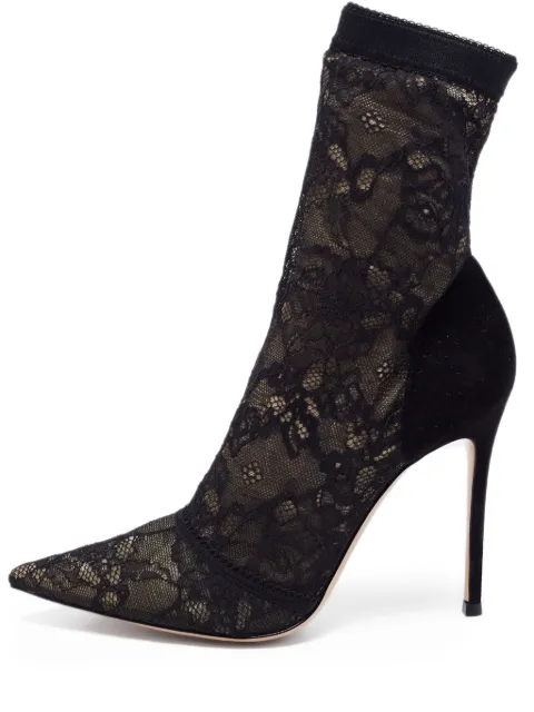 Gianvito Rossi 115mm leather ankle boots Black 715735