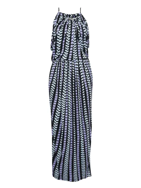 Balenciaga Pre-Owned geometric-print maxi dress Black 826751