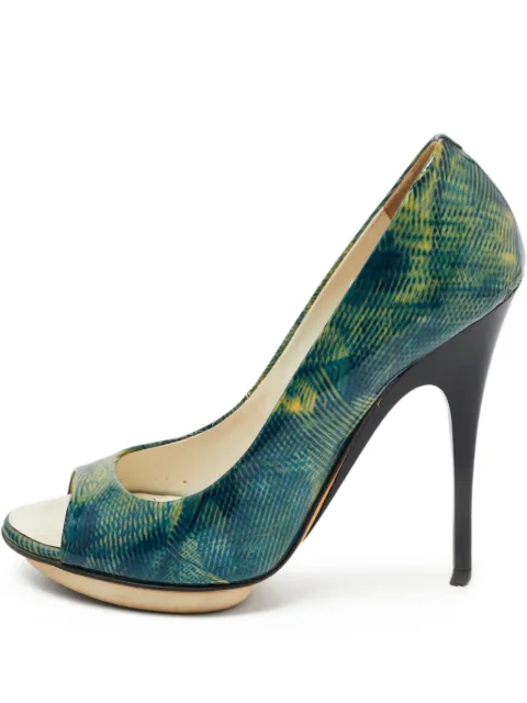Giuseppe Zanotti Vintage Pre-Owned 115mm leather pumps Green 759723