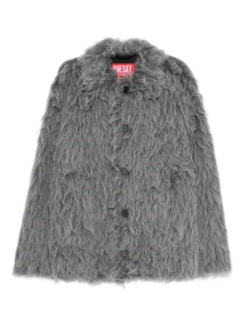 Diesel faux-fur button-fastening jacket Grey A187660KIBM9CB