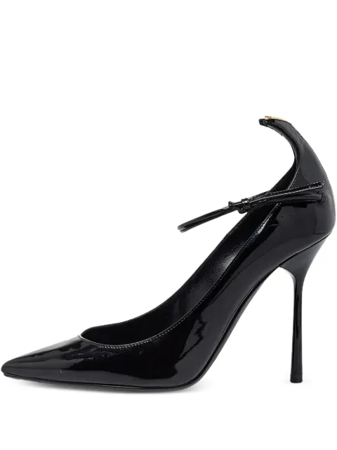 Saint Laurent Pre-Owned 95mm leather heeled pumps Black 626245