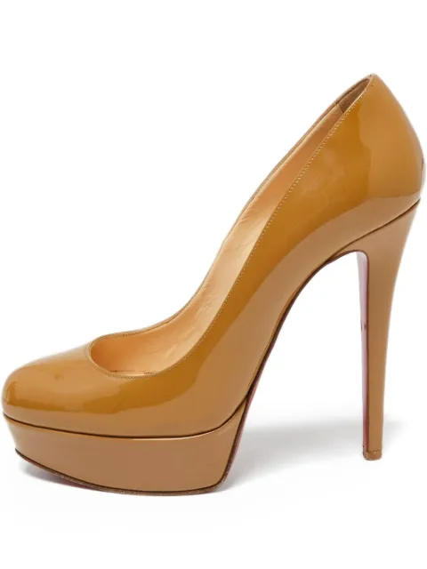 Christian Louboutin Pre-Owned platform pointed-toe pumps Neutrals 654376