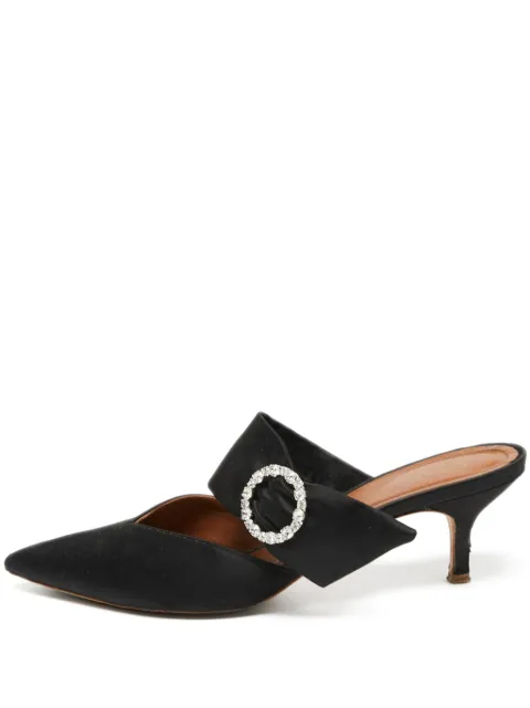 Malone Souliers pointed-toe slingback pumps Black 644054
